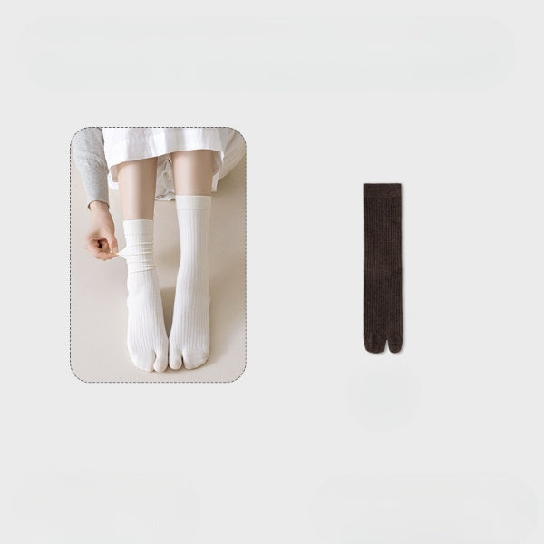 Women’s Wool Two-Toe Socks – Warm Split Toe Tabi Socks for Breathable Everyday Comfort - 3 Pairs