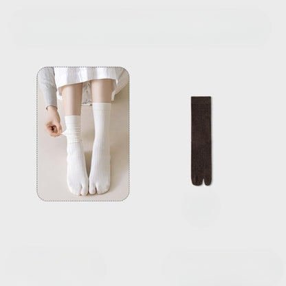 Women’s Wool Two-Toe Socks – Warm Split Toe Tabi Socks for Breathable Everyday Comfort - 3 Pairs
