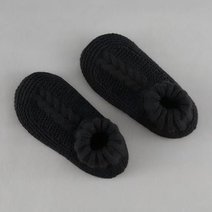 Unisex Non-slip Winter Slipper Socks Plain Colour