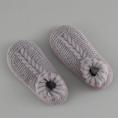 Unisex Non-slip Winter Slipper Socks Plain Colour