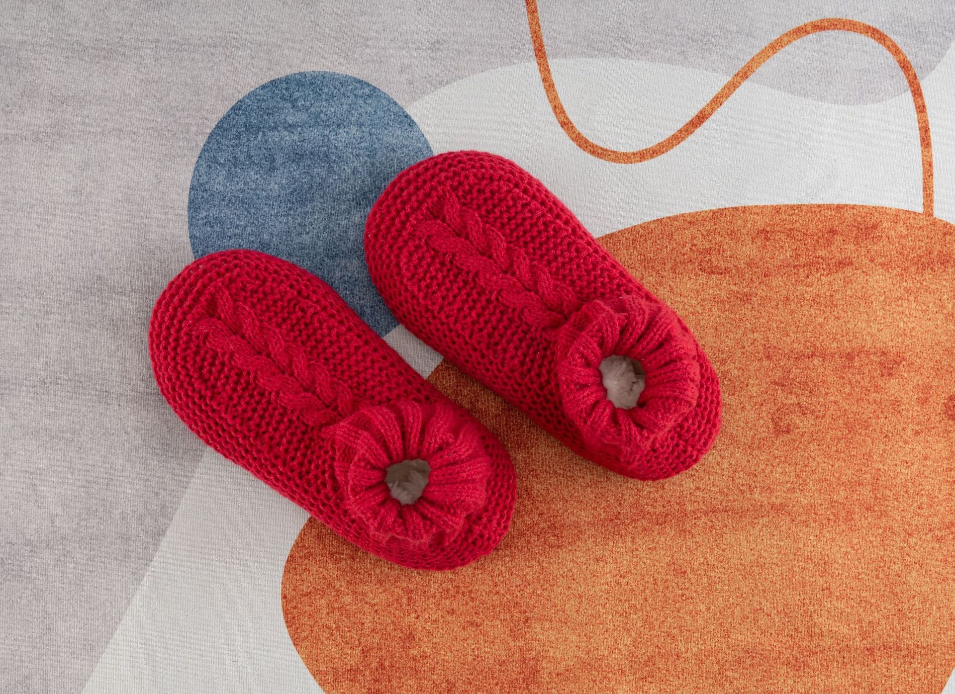 Unisex Non-slip Winter Slipper Socks Plain Colour