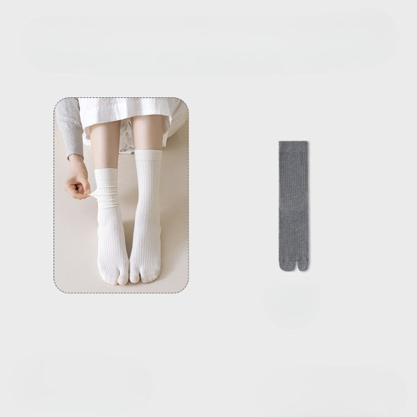 Women’s Wool Two-Toe Socks – Warm Split Toe Tabi Socks for Breathable Everyday Comfort - 3 Pairs