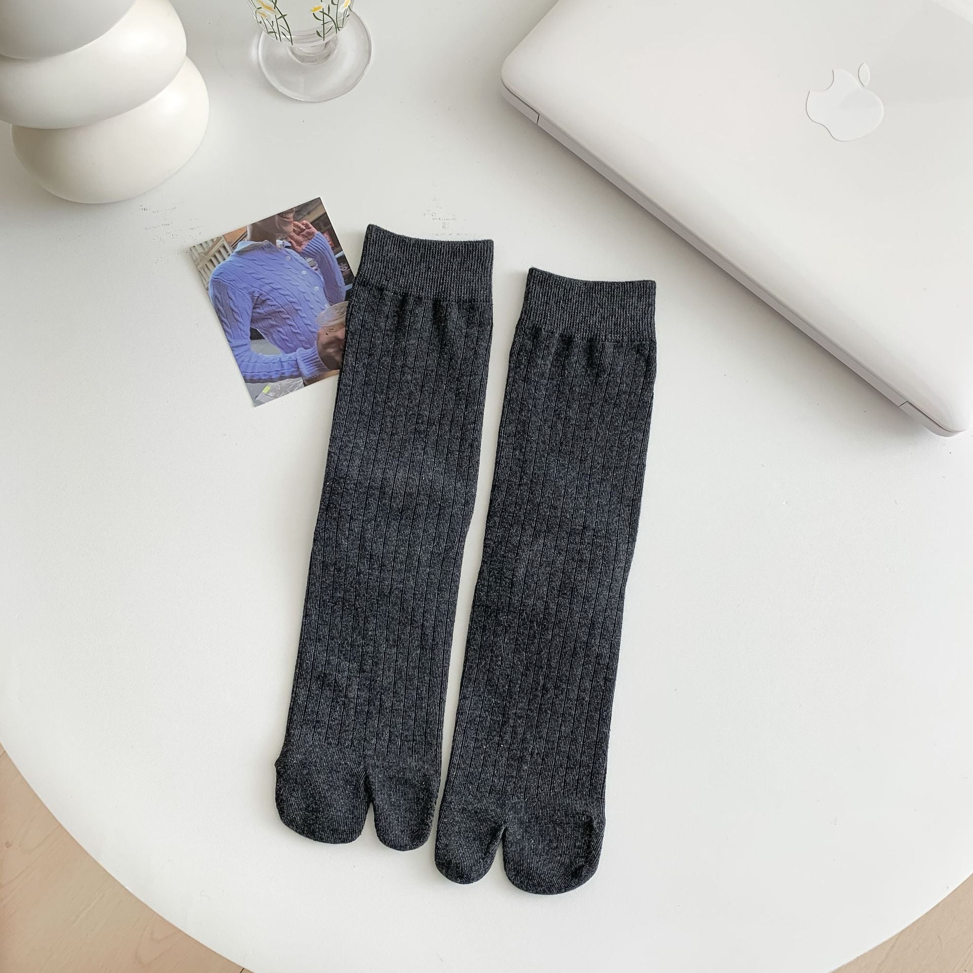 Soft Blend Women’s Tabi Crew Socks - 3 Pairs