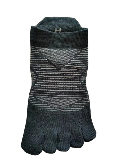 Coolmax Five Toe Running Socks – Breathable &amp; Moisture-Wicking for Large Feet - 3 Pairs