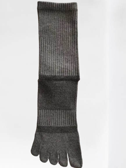 Essential Cotton Five Toe Crew Socks – Breathable Comfort for Everyday Wear - 3 Pairs