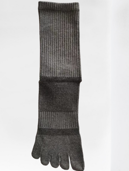 Essential Cotton Five Toe Crew Socks – Breathable Comfort for Everyday Wear - 3 Pairs