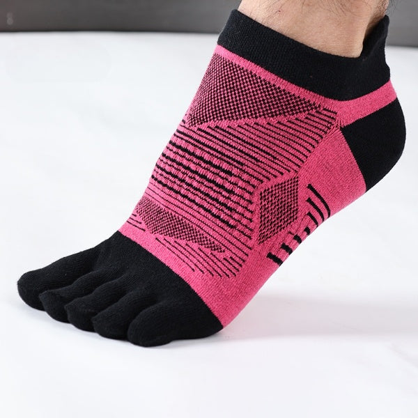 Coolmax Five Toe Running Socks – Breathable &amp; Moisture-Wicking for Large Feet - 3 Pairs