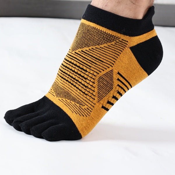 Coolmax Five Toe Running Socks – Breathable &amp; Moisture-Wicking for Large Feet - 3 Pairs