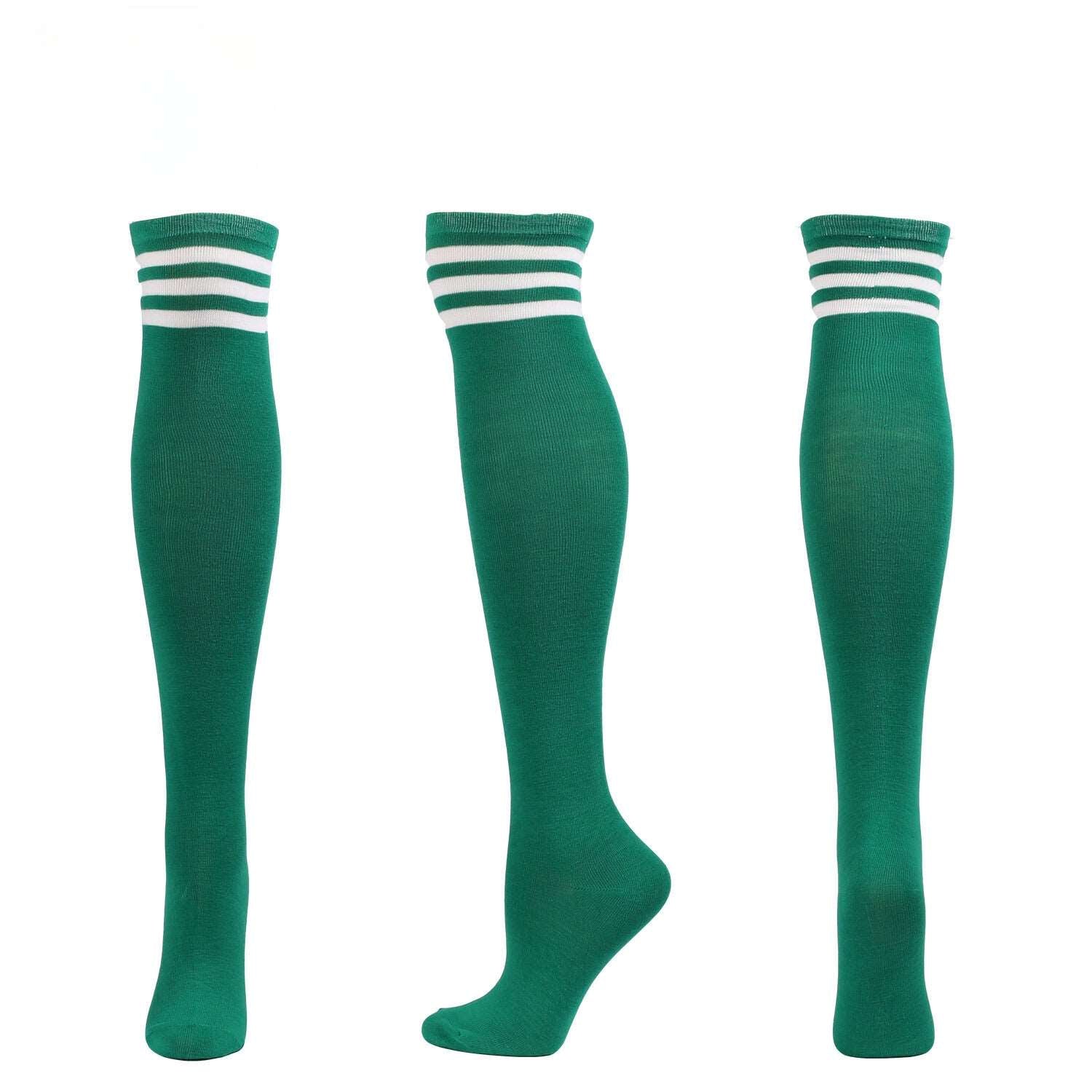 Over The Knee Long Stockings Cosplay Socks Strip Women - 3 Pairs