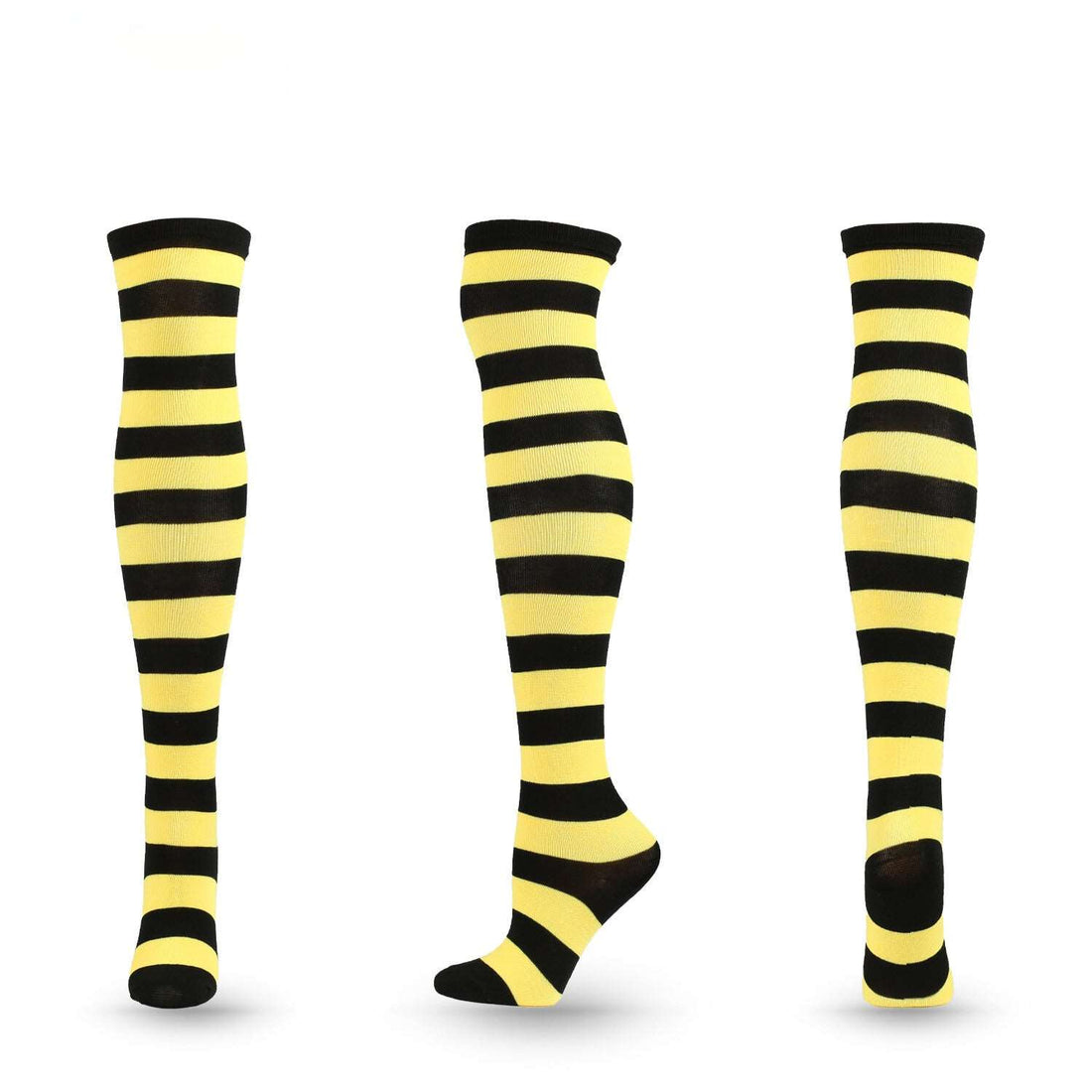 Over The Knee Long Stockings Cosplay Socks Strip Women - 3 Pairs