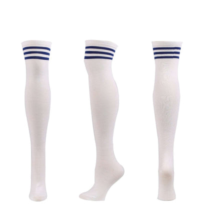 Over The Knee Long Stockings Cosplay Socks Strip Women - 3 Pairs