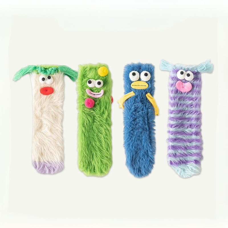 Fuzzy Friends Lounge Socks - 3 Pairs